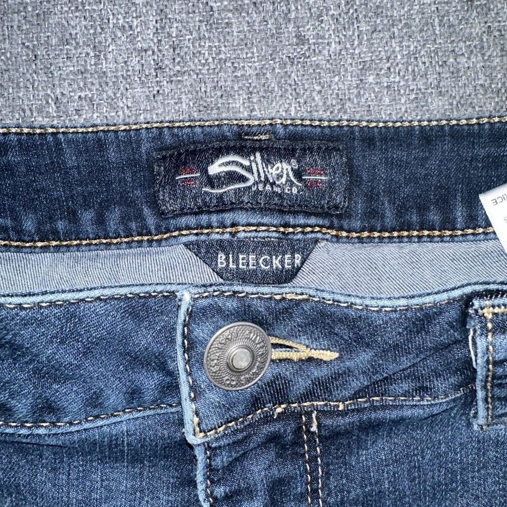 Silver Jeans Co‎ Bleeker Slim Fit Jeans W31 L29 Medium Wash Stretch Denim - Picture 3 of 7